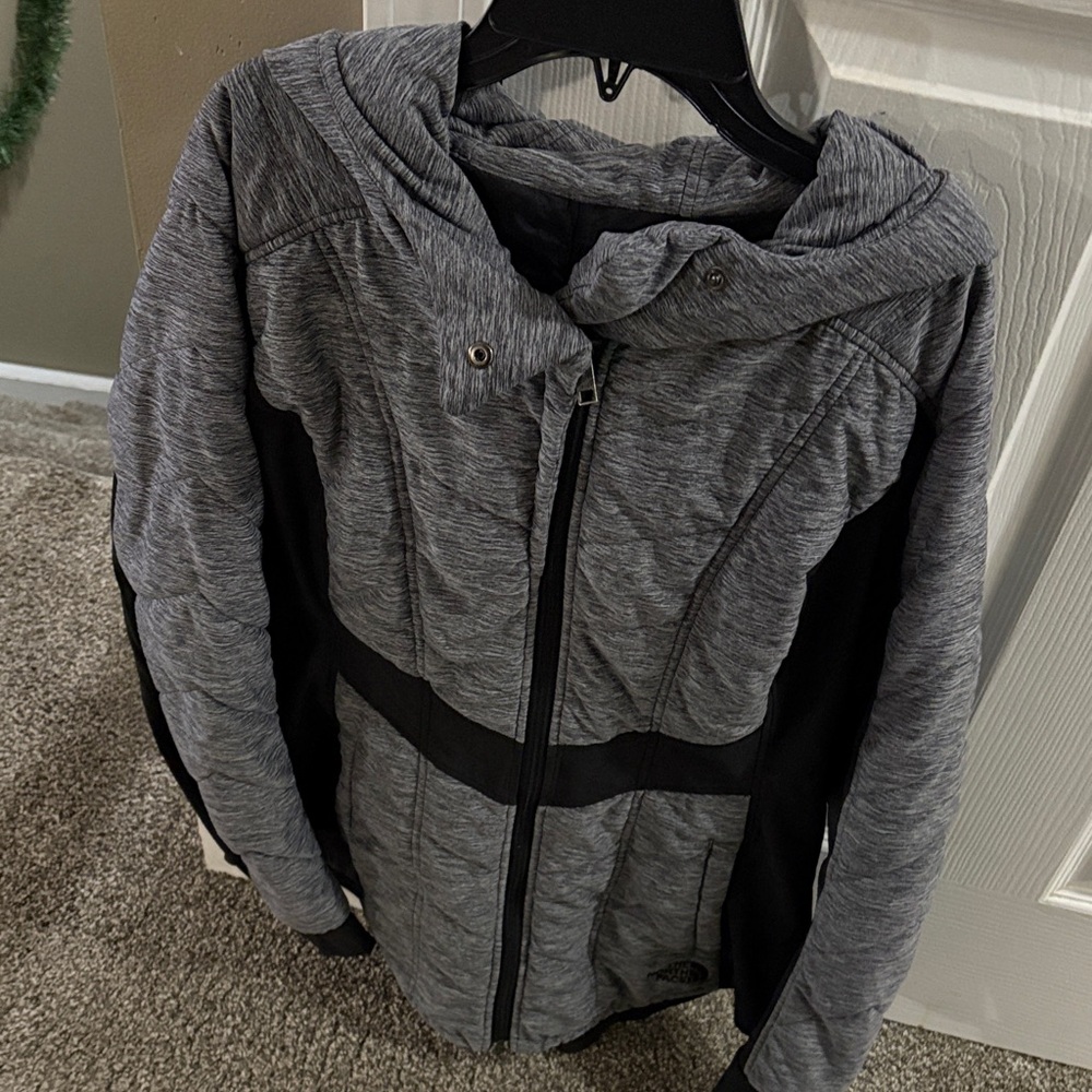 Women's Gray Hooded Jacket